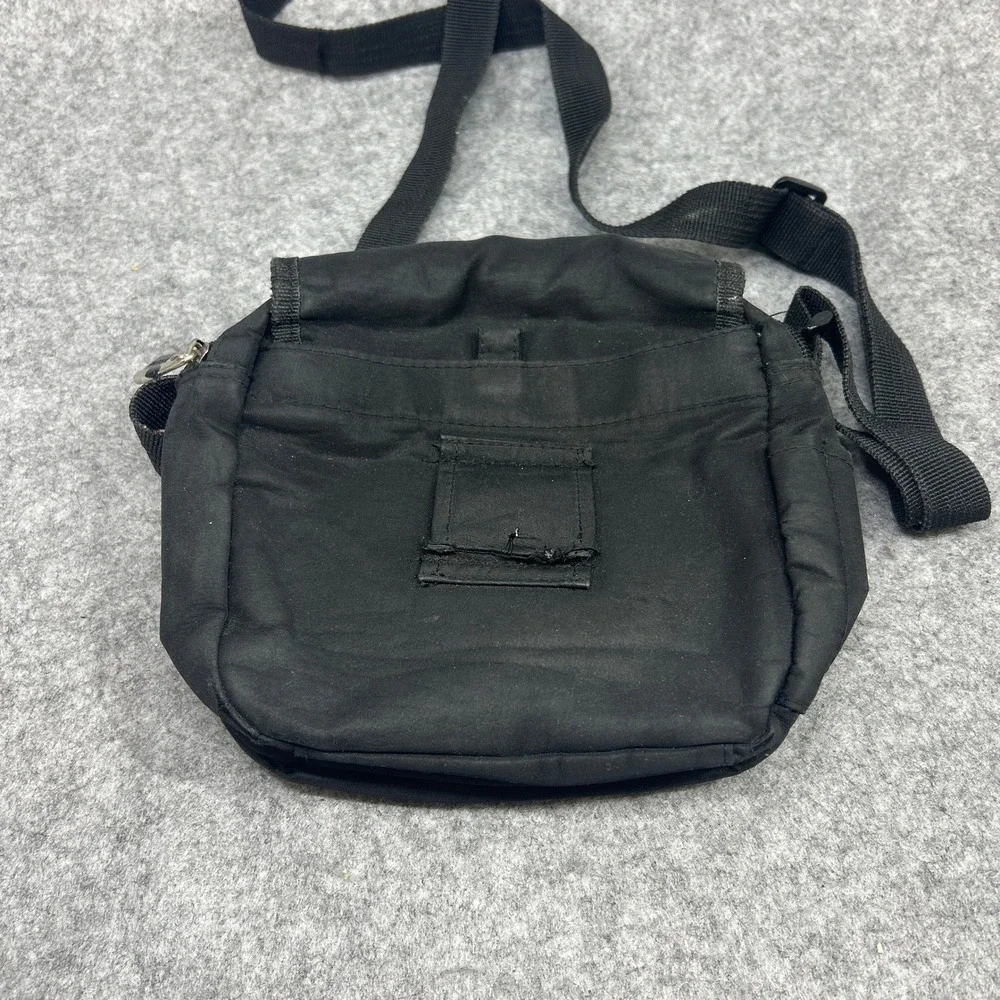 Extreme Unisex Small Crossbody Messenger Bag OS Black Nylon Multi Pocket Utility